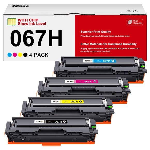 Juego de cartuchos de tóner TESSO 067H compatible con Canon 067