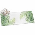 thumbnail image 2 of 2'x6' Rug Runners for Hallways Kitchen, Sage Green Palm Leaves Non Slip Entryway Beside Floor Carpet Runner, Summer Tropical Botanical Washable Laundry Room Bedroom Throw Rugs Mat for Family Pet, 2 of 8