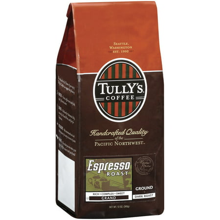 Tully's Coffee Espresso Dark Roast Ground, 12.0 (Best Espresso Coffee Brands)