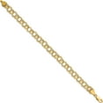 thumbnail image 2 of 14K Yellow Gold Lite 7mm Triple Link Charm Bracelet Made In Peru sst1-8.25, 2 of 5