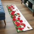 thumbnail image 3 of 2'x6' Rug Runners for Hallways Kitchen, Red Spring Floral Non Slip Entryway Beside Floor Carpet Runner, Butterfly Farmhouse Washable Laundry Room Bedroom Throw Rugs Mat for Family Pet, 3 of 8