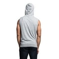 thumbnail image 5 of G-Style USA Men's Lightweight Athletic Casual Sleeveless Eyelet Drawstring Zipper Hoodie SL888 - Gray- Large, 5 of 6