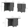 thumbnail image 3 of HOMCOM Folding Dining Table with Storage Drop Leaf Tables for Small Spaces, 3 of 9