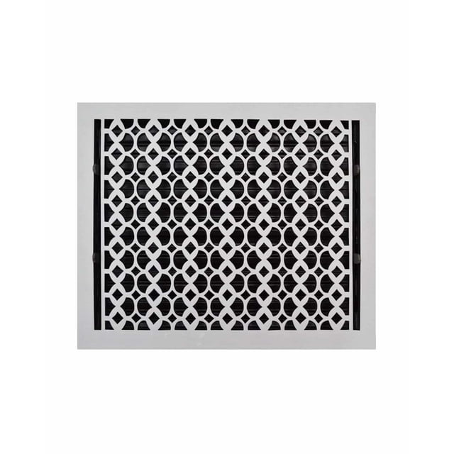Registre d'Aération de Plancher en Fonte 12′′ x 16′′ – Conception Robuste de Style Tudor Mushroom, Couvercle d'Aération Artisanal Antirouille avec Amortisseur Ajustable – Revêtement en Poudre Repeintable pour Planchers et Murs