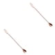 thumbnail image 1 of Kearding Cuchara de barra acero inoxidable Mango largo Patrón agitador 2Conjunto Oro Rosa, 1 of 6