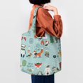 thumbnail image 4 of Xecao's Christmas Winter Animals Canvas Tote Bag is a versatile choice for women, serving as a stylish beach bag, shopping bag,and reusable grocery bag., 4 of 5