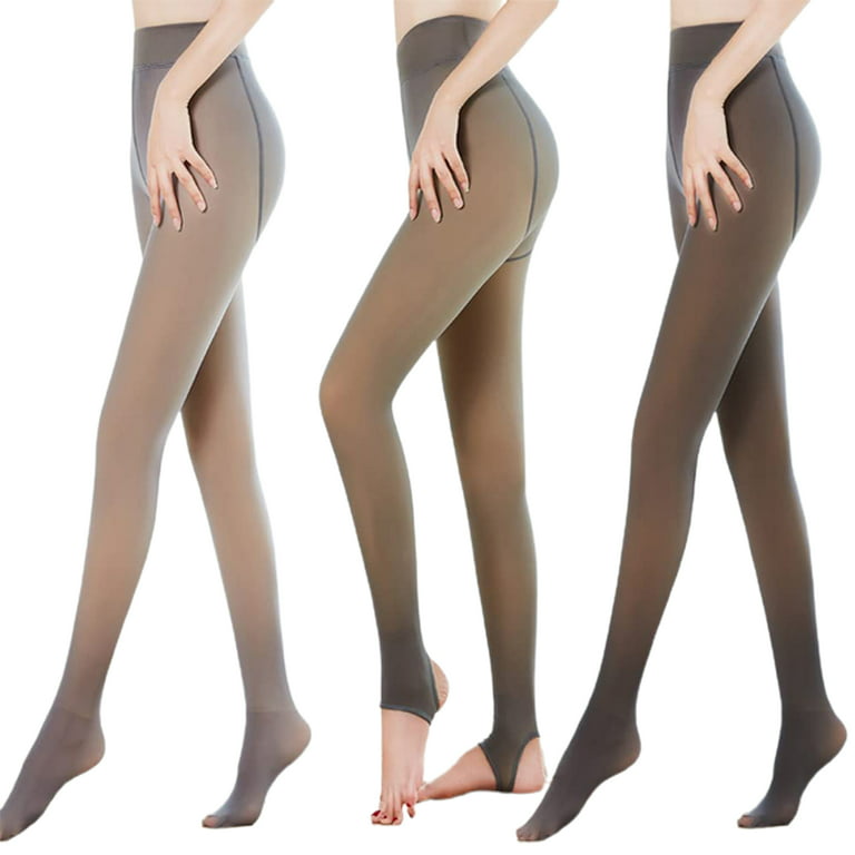  Fleece Lined Nude Tights Women Plus Size Fake Translucent Warm Fleece  Pantyhose Leggings Stretchy High Waist Opaque Stockings Thermal Pantyhose  For Women Black Pantyhose 80G : Sports & Outdoors