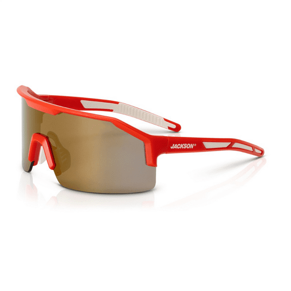Jackson Safety Safety Glasses - MAXVIEW  Series - Gold Mirror Lens - Red Frame - Hardcoat Anti-Scratch
