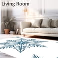 thumbnail image 2 of ODIKA 6'x9' Machine Washable Non-Slip Area Rug, Winter Snowflake Burst Entry Crystalline Doormat High Traffic Rug, Blue, 638184, 2 of 7