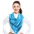 thumbnail image 3 of CBC Crown Women's Large Square Solid Color Silk Feeling 42"x42" Scarf, 3 of 4