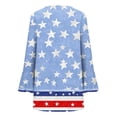 thumbnail image 4 of Kvture 4th of July Tops for Women Henley V Neck Button 3/4 Sleeve Blouse Independence Day Patriotic T Shirts Summer Light Blue Tees XXXL, 4 of 5