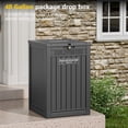 thumbnail image 3 of Nihsuao 48-Gallon Outdoor Package Delivery Box - Large Resin Storage Container with Lockable Lid, Waterproof Deck Box for Porches, Patios, Curbside, Black, 3 of 8