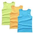thumbnail image 2 of GERsome Unisex Boys Girls Cotton Tank Tops Sleeveless Undershirts Tees 3-Pack Assorted Colors Round Neck Shirts, Sizes 2-14 Years, 2 of 3