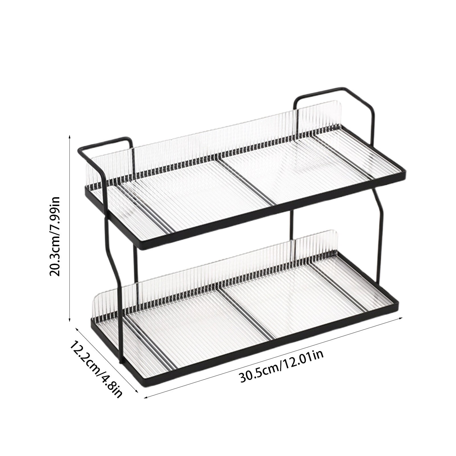 1-Set 2-Tier- Versatile Kitchen Cabinet Organizers And Storage, Bathroom Small Clear Acrylic Under Sink Organizers And Storage, Coffee, Kitchen, Spice, Medicine Bottle Organizer