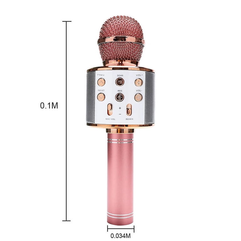 EIMELI Microphone for Kids, Wireless Bluetooth Karaoke Microphone MP3 Players with LED Lights, Toys for Girls Boys Adults All Age - Pink - Walmart.com