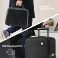 thumbnail image 4 of 2 Pcs Luggage Sets, Carry-on Luggage 20 Inch Front Open Luggage with Front Pocket, USB Port and TSA Lock for Travel & Business, 4 of 10