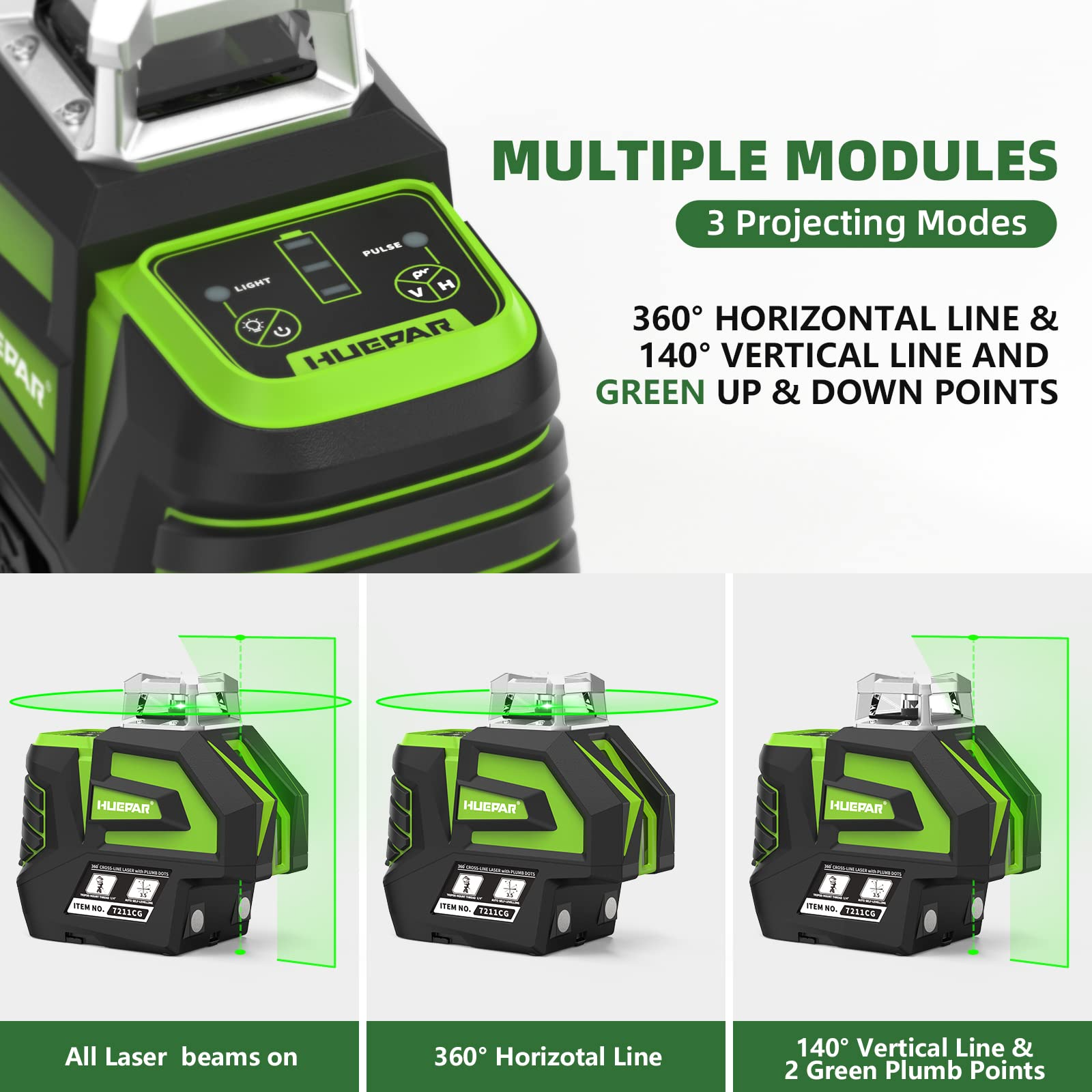 Huepar Self-Leveling Green Laser Level photo 2