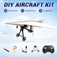 thumbnail image 2 of ZOUBAOQ RC Paper Airplane Kit with Gyro Stabilizer, 2.4 GHz Dual-Propeller Flying Toy for Outdoor Play, 2 of 10