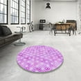 thumbnail image 4 of Ahgly Company Machine Washable Indoor Rectangle Transitional Blossom Pink Area Rugs, 2' x 5', 4 of 7