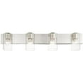 thumbnail image 4 of 35.5 inch 4 Light Brushed Nickel Bathroom Vanity light fixture with Clear Glass Shade, 4 of 8