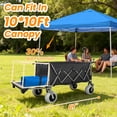 thumbnail image 6 of GDF Studio 67" Extended Heavy-Duty Utility Wagon, Heavy Duty Capacity All-Terrain Foldable Beach Cart, Black, 6 of 11