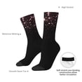 thumbnail image 4 of Fotbe Sparkling Pink Night Sky Pattern Long Socks for Men & Women – Breathable & Stretchy Compression Socks, Ideal for Running, Travel, and Everyday Wear Size 5-11, 4 of 6
