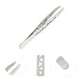 thumbnail image 3 of Unique Bargains 1 Pc Hollow Style Eyebrow Tweezer for Bathroom Travel Hotel Silver Tone Stainless Steel, 3 of 4