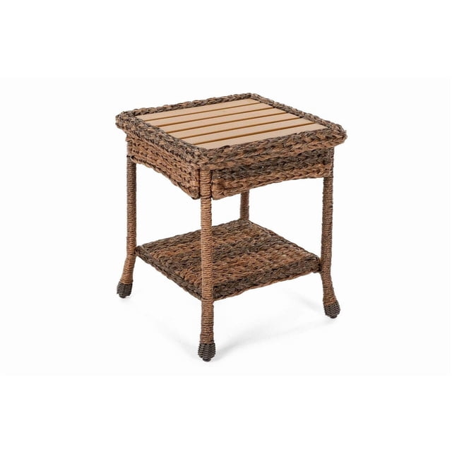 Mesa Auxiliar WUnlimited Exterior de Falso Pasto Marino Marrón