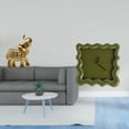 thumbnail image 2 of Majestuosa Escultura De Resina De Elefante Y Reloj De Pared Cuadrado, Fusión De Arte Animal único, Decoración Para El Hogar, Dormitorio, Estante, Cocina, Estudio, Granja., 2 of 8
