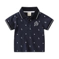 thumbnail image 4 of Kogui Baby Polo Short Sleeves T Shirts Boys Short Sleeve Polo Shirts Summer Casual Uniform Funny Sport Tops 5T 6T (Navy,5-6 Years), 4 of 4