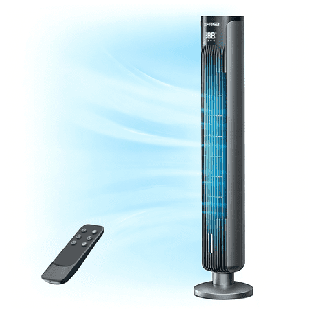 nftigb tower fan for bedroom 36 inch oscillating fans that blow cold air 3 speeds 3 modes 12h timer standing floor fan for home office black