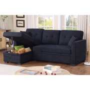Reversible Sleeper Sectional Sofa with Storage Chaise and Pull Out Sleeper Bed