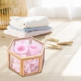 thumbnail image 4 of Organizador De Joyas Joyero de cristal transparente hexagonal, soporte para pendientes de anillo de boda (cuadrado), 4 of 4