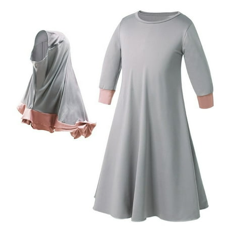 

ASEIDFNSA Princess Clothing Set for Girls for Baby Girl Toddler Baby Kid Girls Ramadan Abaya Dubai Robe Traditional Clothing Dress