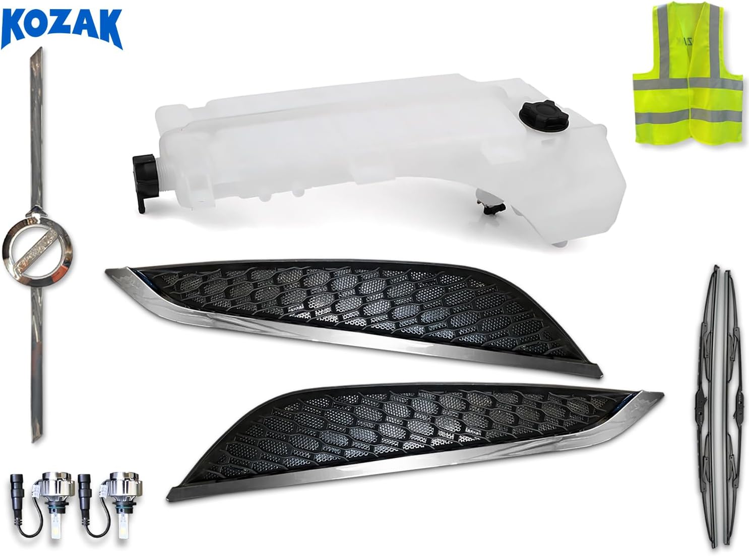 KOZAK Overflow Coolant Reservoir Tank with Cap and Sensor Direct