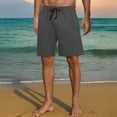 thumbnail image 2 of Bovxnpu Men's Pajama Bottoms Lounge Sleep Shorts, Men Casual Solid Shorts With Pocket Elastic Waist Short Pants, 2 of 7