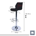 thumbnail image 3 of Banco Alto Silla Para Bar Barra Cocina Ajustable Respaldo negro, 3 of 8