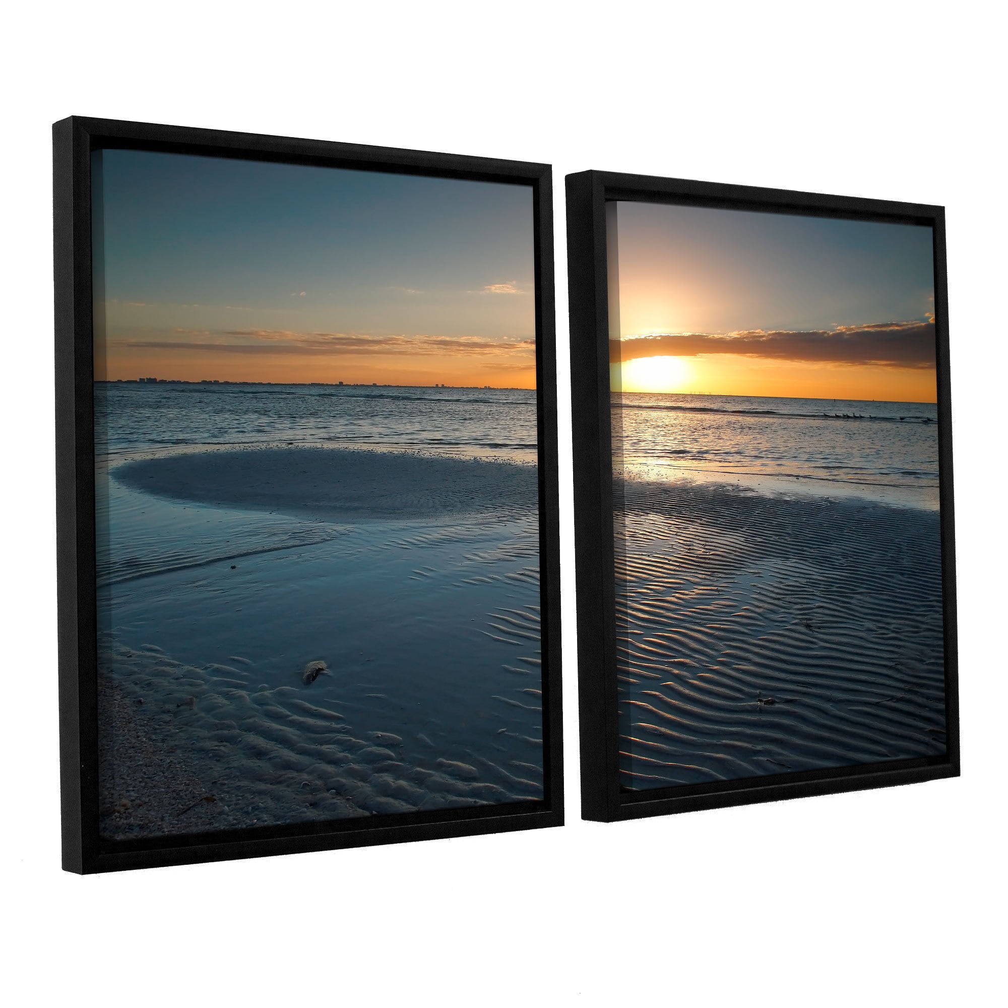 ArtWall Steve Ainsworth "Sanibel Sunrise II" 2-Piece Floater Framed Canvas Set
