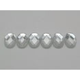 thumbnail image 4 of U8MO 100 Clear Faceted Oval Flatback Glass Crystal Rhinestone Gems 6X8mm No Hole, 4 of 8