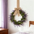 thumbnail image 4 of 2pcs Farmhouse Wreath for Front Door, Artificial Greenery Kitchen Wreath with Burlap Ribbon,Lavender and Boxwood Wreath for Porch Wall Window Decor,Home Decoration for Farmhouse Use, Christmas Decor, 4 of 6