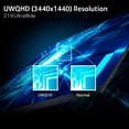 thumbnail image 2 of acer Nitro 34 UWQHD 3440 x 1440 1000R Curved PC Gaming Monitor | AMD FreeSync Premium | Up to 180Hz Refresh | Up to 0.5ms | AdobeRGB 90%| Delta E<2 | 1 x DP 1.2 &amp; 2 x HDMI 2.0| EDA343CUR V3bmiippx, 2 of 5