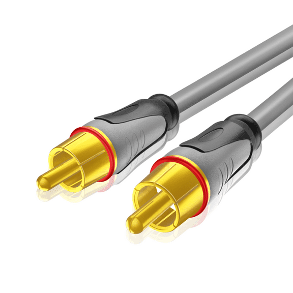 Digital Audio RCA Composite Video Coaxial Cable (25 Feet) Gold Plated Dual Shielded RCA to RCA Male Connectors AV Wire Cord Plug for S/PDIF Home Theater, HDTV & Hi-Fi Systems (Black)