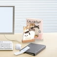 thumbnail image 6 of 2026 3D Cat Theme Desktop Calendar, Wooden Base Standing Calendar, Cute Cartoon Home Decor, Desk Ornament for Cat Lovers, Office Desk Organizer, Animal Themed Decor, for Desk Shelf, 6 of 9