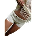 thumbnail image 2 of Lnzyyephy Women´s Swim Shorts Crochet Cutout Bathing Suit Bottoms Drawstring Beach Board Shorts Summer Swim Trunks, 2 of 9