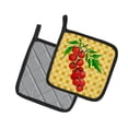 thumbnail image 2 of Carolines Treasures BB7194PTHD Cherry Tomato on Basketweave Pair of Pot Holders , 7.5HX7.5W, multicolor, 2 of 3