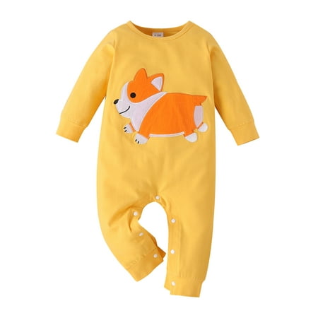 

MIHOLL Newborn Baby Long Sleeve Animals Jumpsuits Size 0-18M
