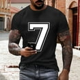 thumbnail image 2 of Dagegui Men's Athletic T-Shirts Number 7 Short Sleeve Crewneck Tee Lightweight Running Workout Sport Football Tshirt Tops Black S, 2 of 6