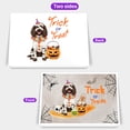 thumbnail image 2 of Trick or Treat Boykin Spaniel Funny Mummy Cosplay Pumpkin Candy Basket 7x5in Folded Greeting Card Dog Lover Single Note Card with Envelope - 12016, 2 of 5