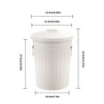 thumbnail image 5 of Iron Outdoor Trash Can With Lid Handles 8L Capacity For Garden Camping, 5 of 9