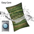 thumbnail image 5 of Kdxio Cotton Pillow Cases 14"x20" Pillowcases,Soft and Breathable Bedroom Pillow Cases-Green Bamboo Fence1-No Pillow Core, 5 of 5